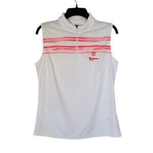FootJoy Women’s Sleeveless 1/4 Zip Golf Polo – Medium – Longview CC Logo